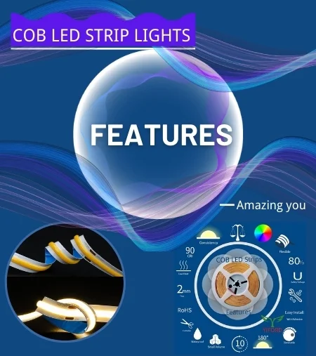 cob led strip ligths features
