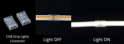 How to Cut | Connect | Power COB LED Strip Lights 8 cob strips connector