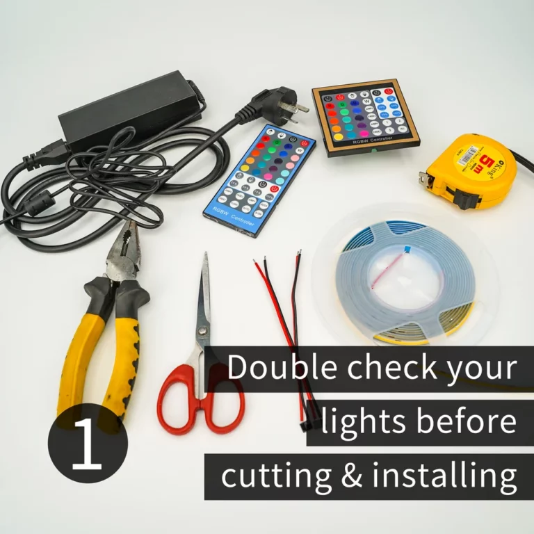install the cob led strips