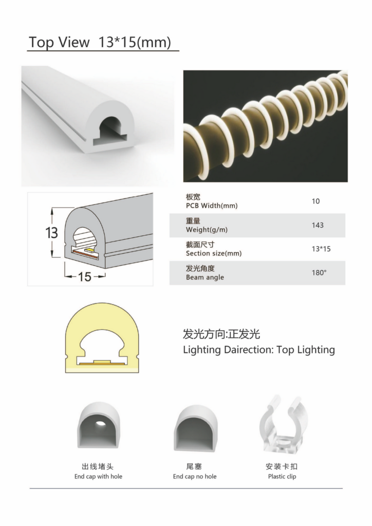 round linear led channel system TV1315