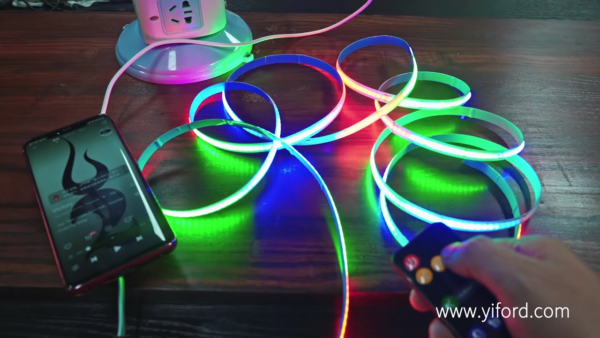 Music sync led lights --COB RGB pixel LED Strip Lights 1