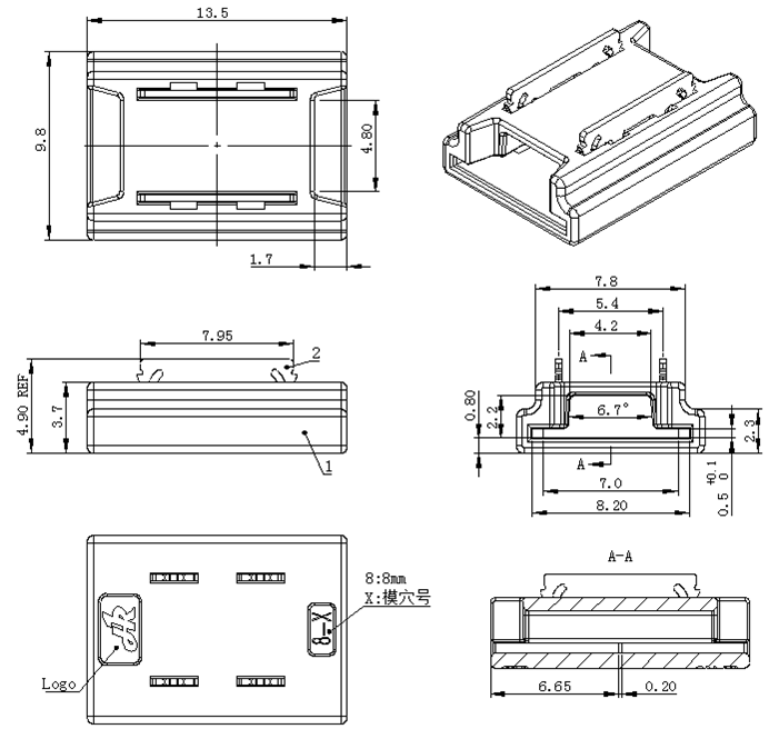 44# LED Strip Lights connector 10mm 5pin strip to strip 38 Connector –Strip to Strip 38 1
