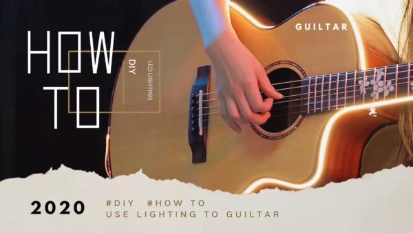 How to add a flexible cob led strips to your guitar 1