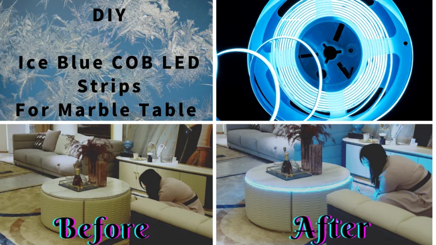 Blue LED lighting for cabinet -- lighting ideas for room