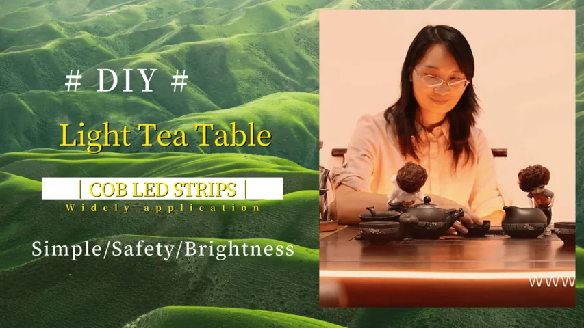 Use lighting to create an atmospheric tea table