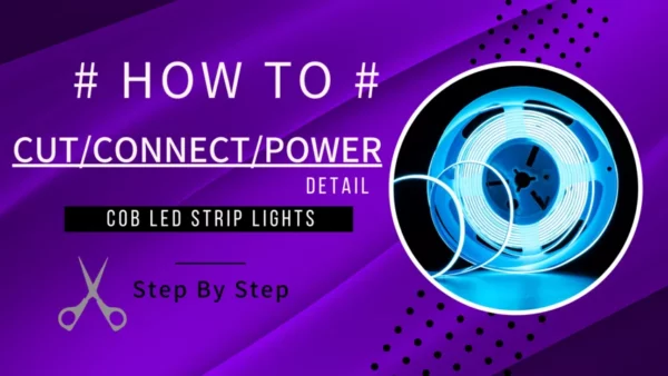 How To Cut/ Connect and Power FOB COB LED Strip Lighting? yiford.com