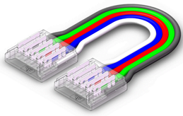 15# SMD LED strips connector 8mm 3pin strip to wire to strip 17 with wire 6