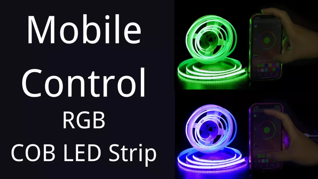 RGB LED strip lights with remote color changing APP