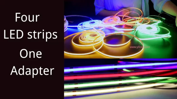 4 reels 20 meter led strips connect with one power supply
