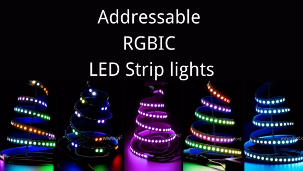 Addressable RGBIC LED Strip lights over 100 programm