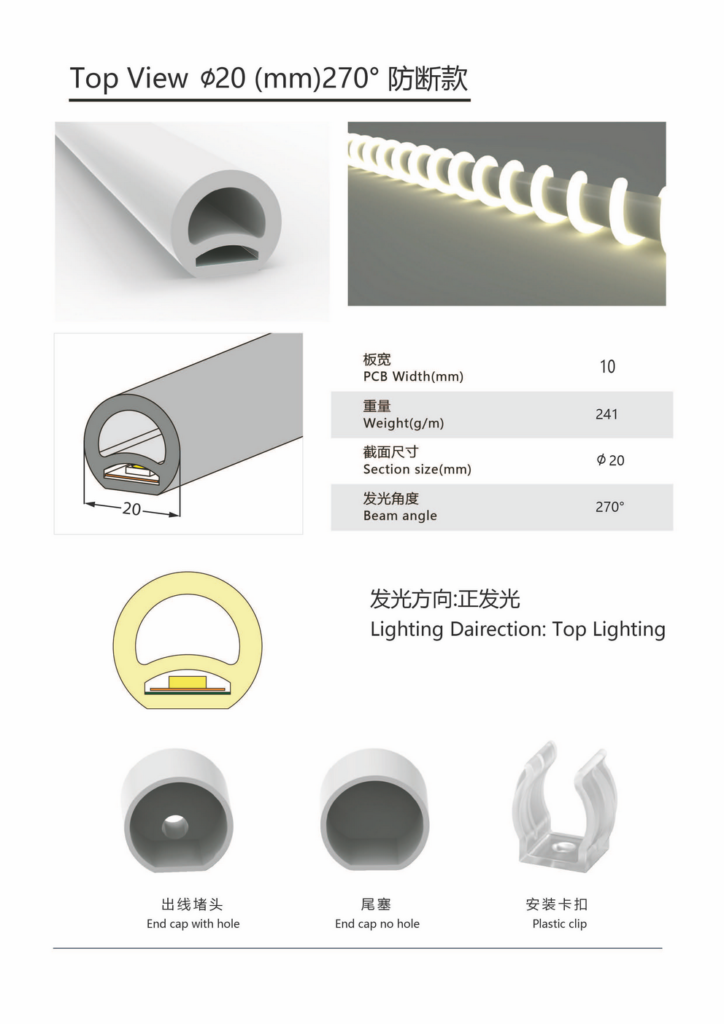 Round Linear Led Channel System Tvd20 2