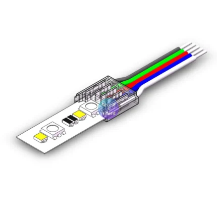 12MM 5PIN Strip to Wire Connectors For RGBW or DMX512 LED Strip Lights
