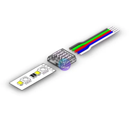 12MM 5PIN Strip to Wire DIY Connectors For RGBW or DMX512 LED Strip Lights