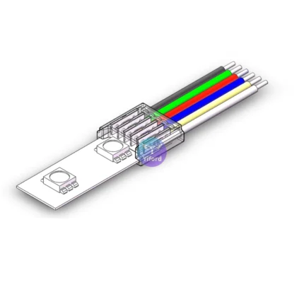 12MM 6PIN Strip to Wire Connectors For RGBWW/RGBCCT flexible lighting