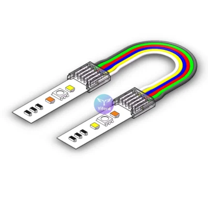 12MM 6PIN Strip to Wire to Strip Connectors For RGBWW/RGBCCT flexible lighting