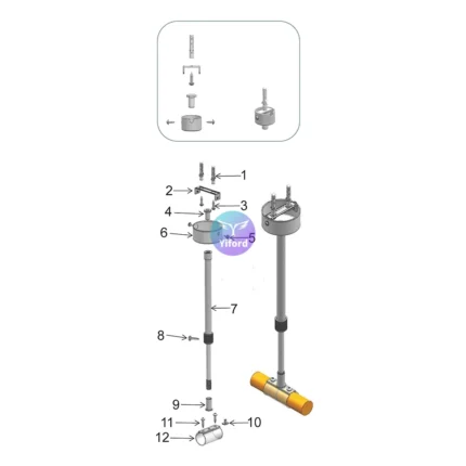 A09D25 Round silicone tube installation accessories - Telescopic rod butt joint (without PC tube)