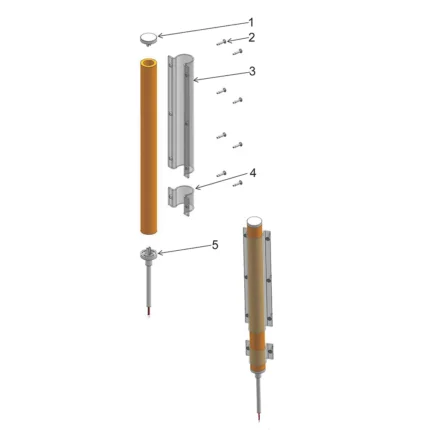 A24D25&A25D25 Round silicone tube installation accessories - 360-degree anti-embracing PC mounting parts