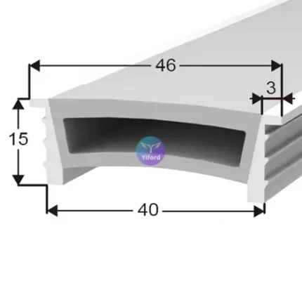 H4015 Half Cover LED Diffuser U Style – Flexible LED Silicone Diffuser for Indoor Lighting