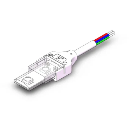 4PIN 12MM Strip to Wire IP Connector For Waterproof RGB LED Strips
