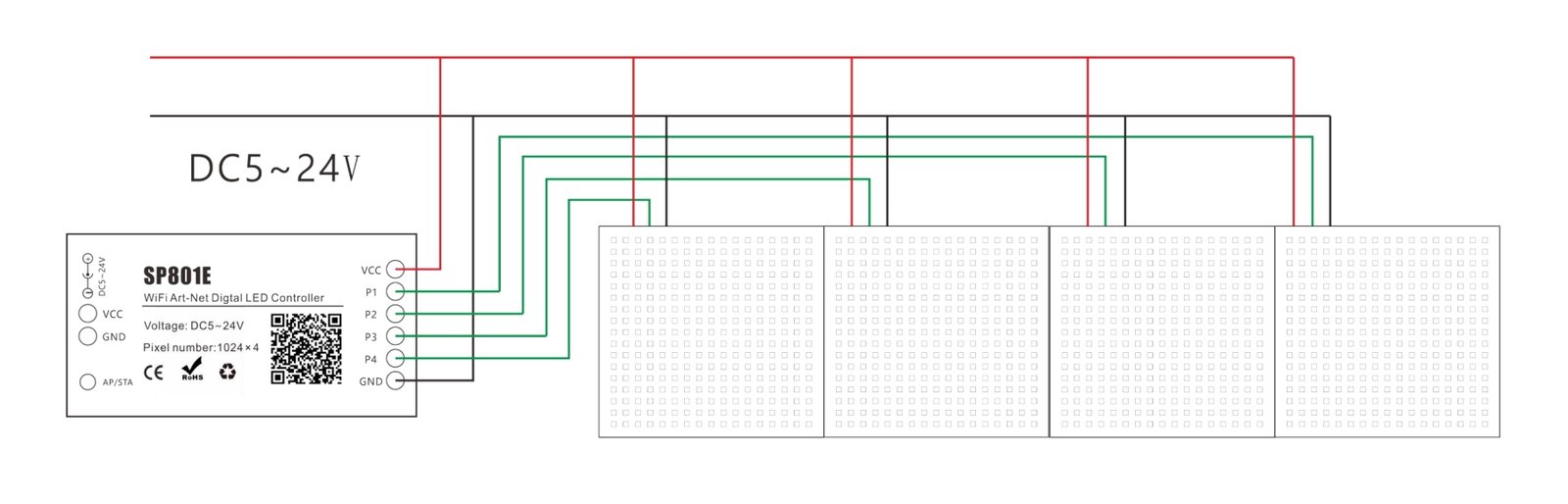 SP801E WiFi Art-Net LED Controller